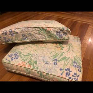 Vintage floral canvas cushion covers